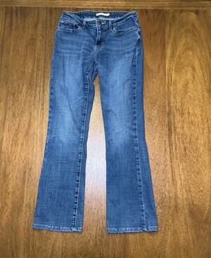 Levis 715 Bootcut Jeans Womens 29x32 Blue Denim Mid Rise